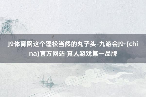 J9体育网这个蓬松当然的丸子头-九游会J9·(china)官方网站 真人游戏第一品牌