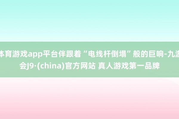 体育游戏app平台伴跟着“电线杆倒塌”般的巨响-九游会J9·(china)官方网站 真人游戏第一品牌