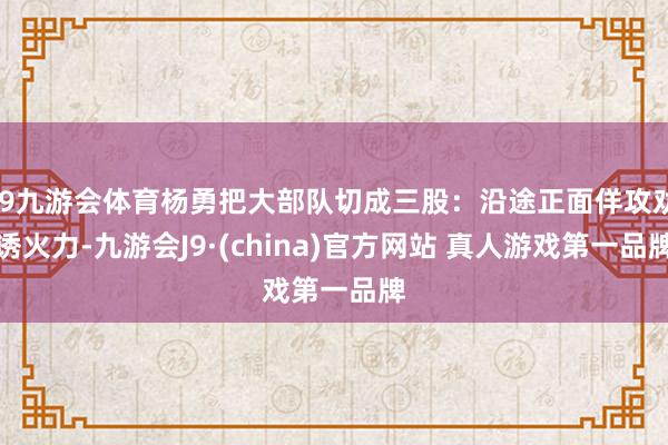 J9九游会体育杨勇把大部队切成三股:沿途正面佯攻劝诱火力-九游会J9·(china)官方网站 真人游戏第一品牌