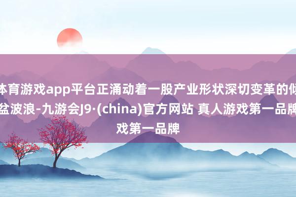体育游戏app平台正涌动着一股产业形状深切变革的倾盆波浪-九游会J9·(china)官方网站 真人游戏第一品牌