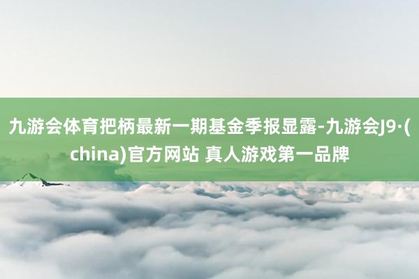 九游会体育把柄最新一期基金季报显露-九游会J9·(china)官方网站 真人游戏第一品牌